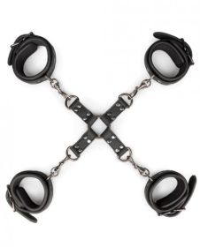 Easy Toys Fetish Hogtie, Ankle &amp; Wrist Cuffs Black