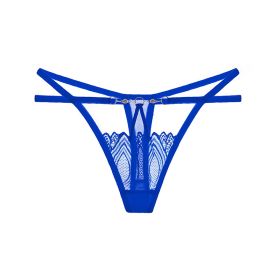 Fashion Lace Transparent Temptation Hollow Sexy Underwear (Option: Blue-Free Size)