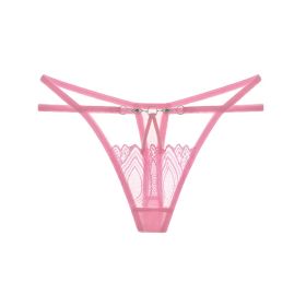 Fashion Lace Transparent Temptation Hollow Sexy Underwear (Option: Pink-Free Size)