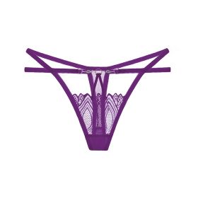 Fashion Lace Transparent Temptation Hollow Sexy Underwear (Option: Purple-Free Size)