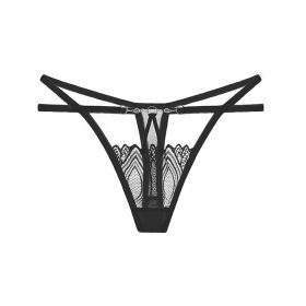 Fashion Lace Transparent Temptation Hollow Sexy Underwear (Option: Black-Free Size)