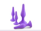 Sex Shop Purple and Black 4pcs/set 4Size Silicone Anal Plug Anal Massage Stimulate Insert Anus Adult Game Sex Toy