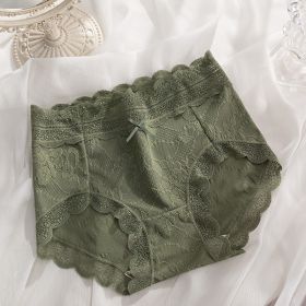 Mid-waist Breathable Sheath Seamless Summer Thin Girls' Shorts (Option: Pea Green-L)